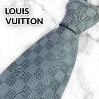 【177】LOUIS VUITTON ルイヴィトン ネクタイ ダミエ グレー ハイブランド ビジネス