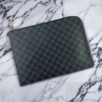 【美品】LOUIS VUITTON ルイヴィトン ダミエグラフィット ポシェットジュール GM クラッチバッグ