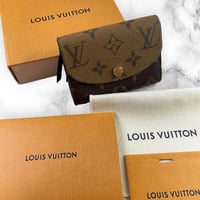 【美品】ルイヴィトン 折り財布 ポルトモネ ロザリ モノグラム リバース