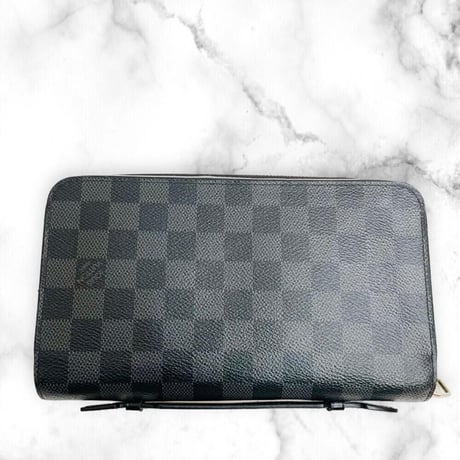 【美品】LOUIS VUITTON ルイヴィトン 長財布 ダミエ グラフィット ジッピー XL