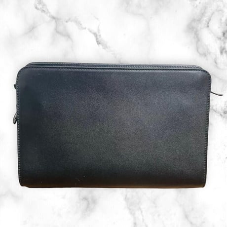【美品】ダンヒル セカンドバッグ ブラック レザー クラッチバッグ