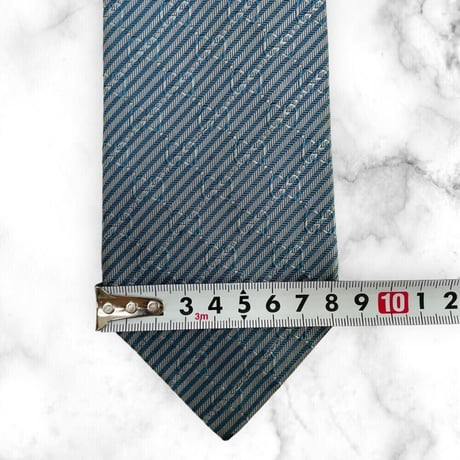 【196】GUCCI グッチ ネクタイ ハイブランド 規則柄 水色 ビジネス