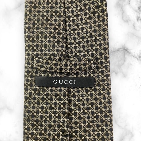 【241】GUCCI ネクタイ ハイブランド GG柄 黒 ビジネス