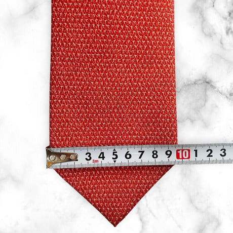 【174】BVLGARI ブルガリネクタイ ハイブランド 規則柄 赤 ビジネス