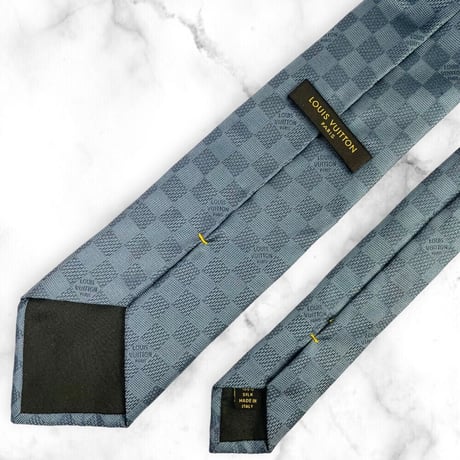 【177】LOUIS VUITTON ルイヴィトン ネクタイ ダミエ グレー ハイブランド ビジネス