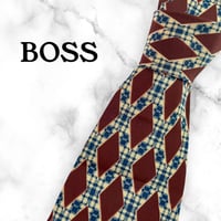 【231】HUGO BOSS ネクタイ 規則柄 ハイブランド