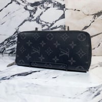 【美品】ルイヴィトン モノグラム エクリプス ジッピー ウォレット 長財布 黒