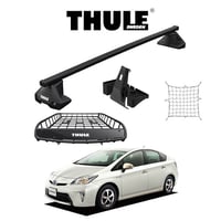 【法人様宛送付先】TOYOTA PRIUS ZVW30 トヨタ プリウス THULE スーリーベースキャリア スクエアバー キャリアバスケット Canyon 859XT ラゲッジネット セット