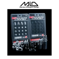 MID 17HEX ナット ＆ ロック ナットセット (L31mm) ５H用 M12xP1.25 ブラック クロームメッキ マルカ レイズ 国産車 ホイールナット ラグナット