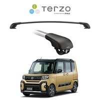 『車種別セット』Terzo テルッツオ ベースキャリア エアロバー ブラック ダイハツ タント ファンクロス DAIHATSU TANTO FUN CROSS LA65 キャリアラック ルーフラック