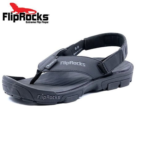 FlipRocks（フリップロックス）フリップフロップ ブラック 25cm～30cm アウトドアサンダル スポーツサンダル トレッキングシューズ