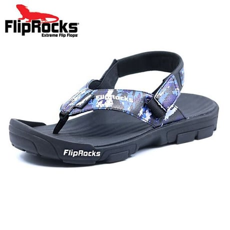 FlipRocks（フリップロックス）フリップフロップ ブルー カモフラージュ 25cm～30cm アウトドアサンダル スポーツサンダル トレッキングシューズ
