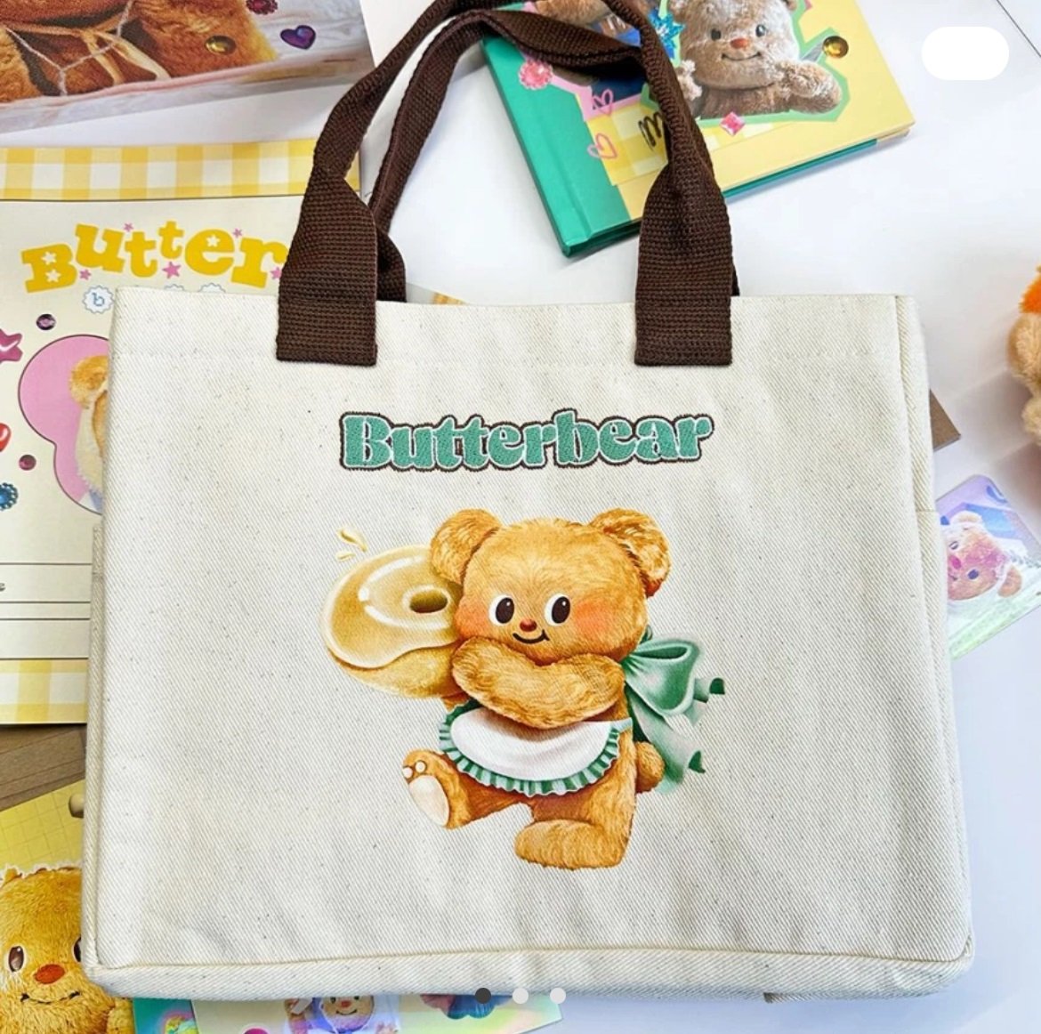 Butter Bear ちゃん オフィシャルトートバッグ | THAI GOODS STORE Butter Bear ちゃん オフィシャルトートバッグ | THAI GOODS STORE
