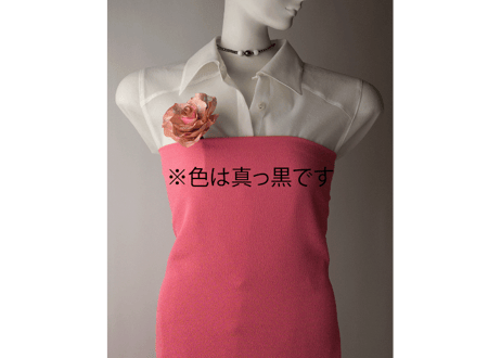 【FBK：濃染黒(深い黒)】ちりめん(縮緬)：MU3338：メータ売:112cm幅 ポリエスエル100％