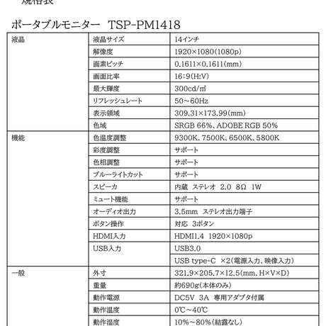 ワイヤレスカメラセット TSP-WCS6401