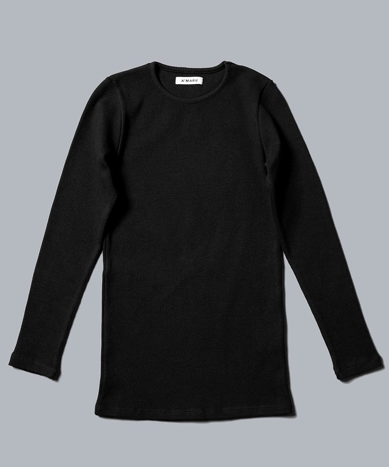 LONG SLEEVE TEE(BLACK) | A.MARU