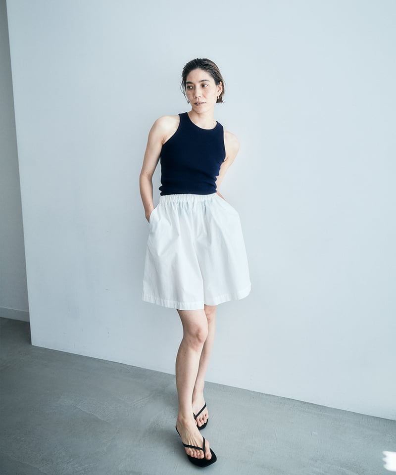 A.MARU TANK TOP ホワイト、ネイビー TANK TOP(NAVY) | A.MARU