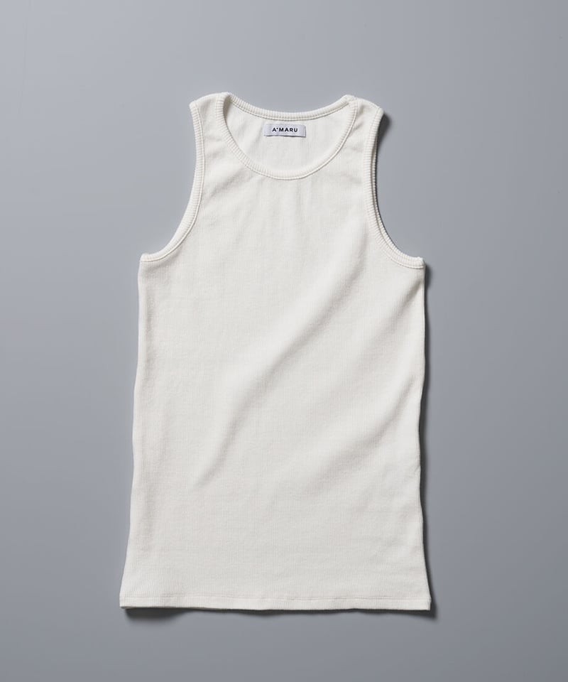 A.MARU TANK TOP ホワイト、ネイビー TANK TOP(NAVY) | A.MARU
