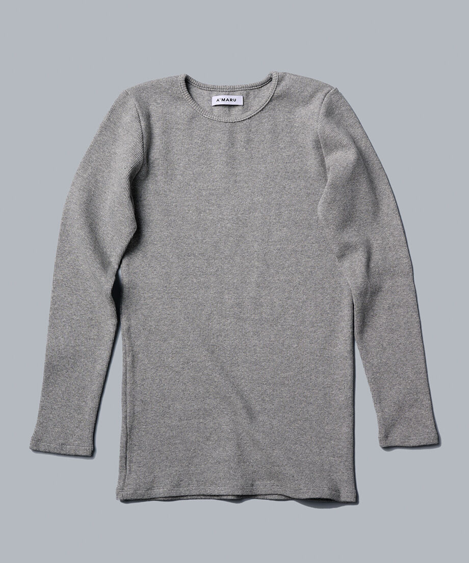 LONG SLEEVE TEE(GRAY) | A.MARU