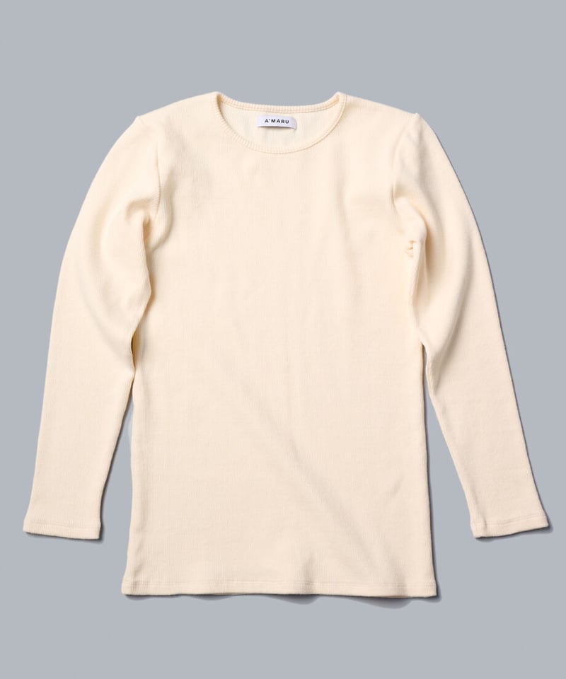 LONG SLEEVE TEE(CREAM) | A.MARU