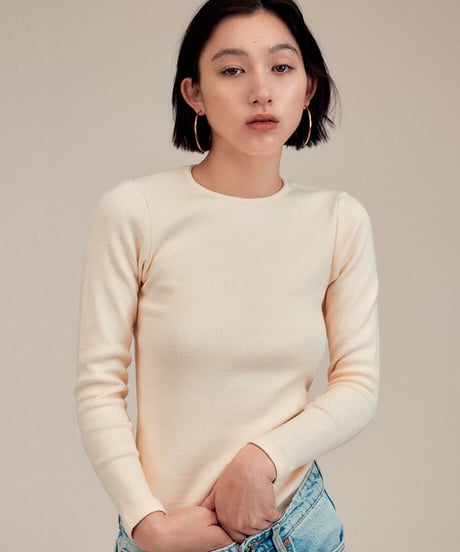 LONG SLEEVE TEE(CREAM)