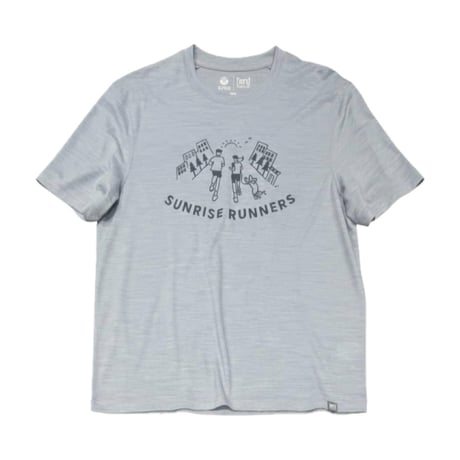 SN  SRI.RAMANA.RITA .YOGUE×sn RUNNING Printed S/Sleeve T-Shirt Sky Grey