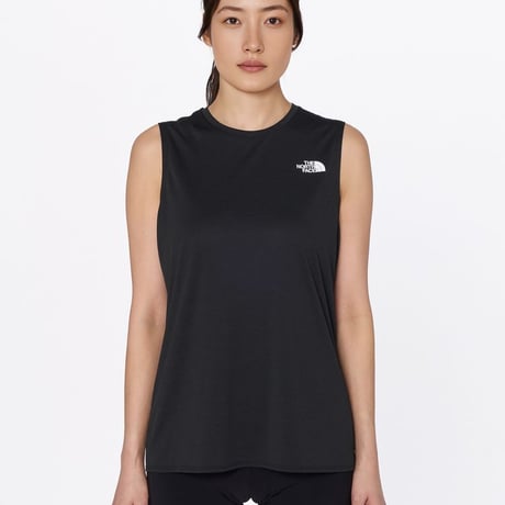 THE NORTH FACE S/L GTD MELANGE CR Womans K Black／ザノースフェイススリーブレスGTDメランジクルーウィメンズブラック
