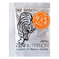 ZEN NUTRITION 活動前 BEFORE トラ  4粒（1回分)