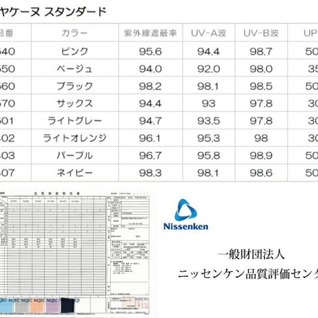 UVカット  ヤケーヌ  スタンダード