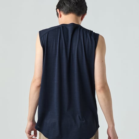 SN JP 140 Active Sleeveless Jet Black Melange/ユニセックス JP 140 アクティブ スリーブレス ジェットブラックメランジ