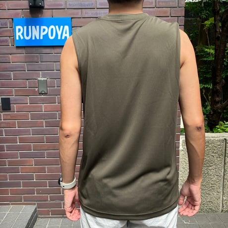 RUNPOYA オリジナル ノースリーブ 2024 khaki/White