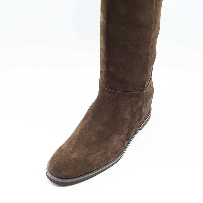 インヒールロングブーツ 40 ダークブラウンスエード｜APOM221 | APOM