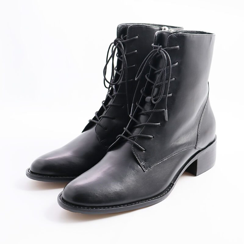 パドル　レースアップアンクルブーツ　39 レースアップアンクルブーツ 40 ブラック｜APOM185 | APOM