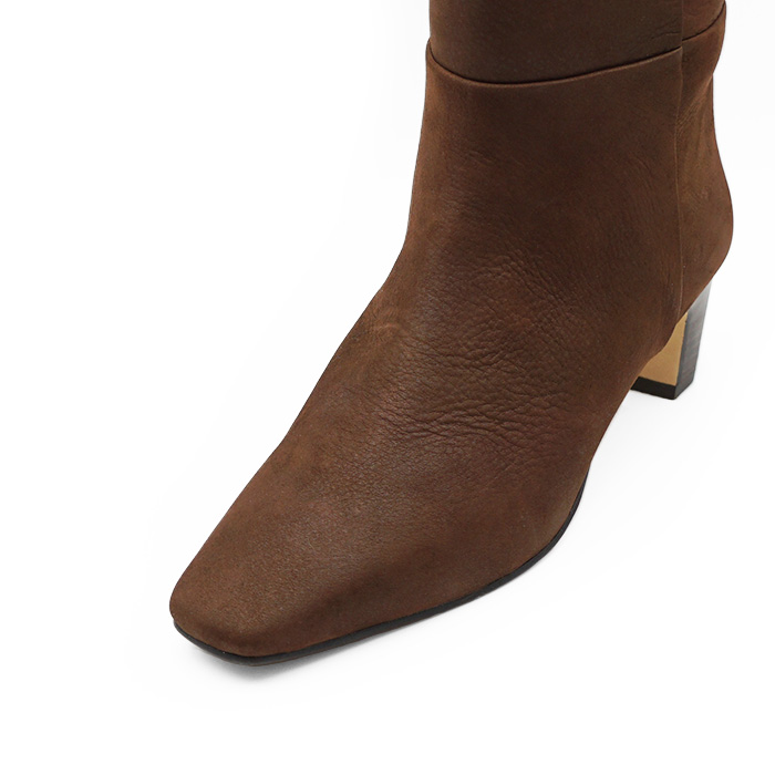 ワイドシャフトロングブーツ 45 ブラウンヌバック｜APOM264 | APOM