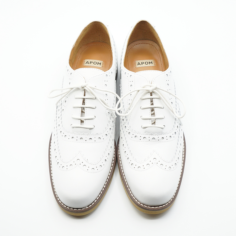 ブローグシューズ 30 ホワイト｜APOM115 | APOM ONLINE STORE -