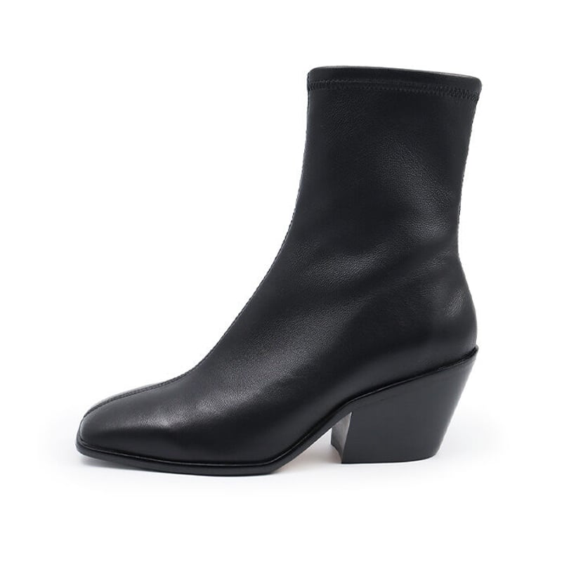 ストレッチレザーサイドジップブーツ 60 ブラック｜APOM186 | APOM