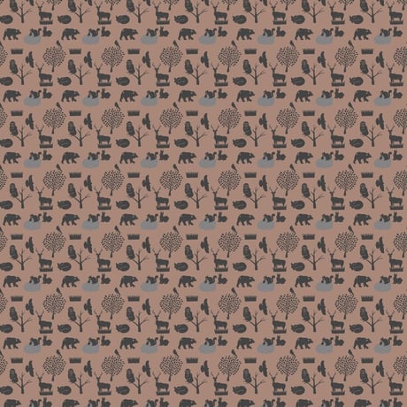 【シングル】animal PINK コットンファブリック