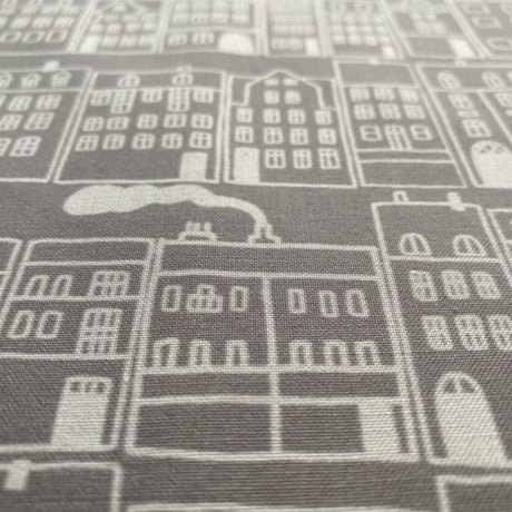 【ハーフ】town  GRAY コットンファブリック