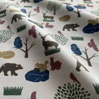 【ハーフ】animal WHITE コットンファブリック