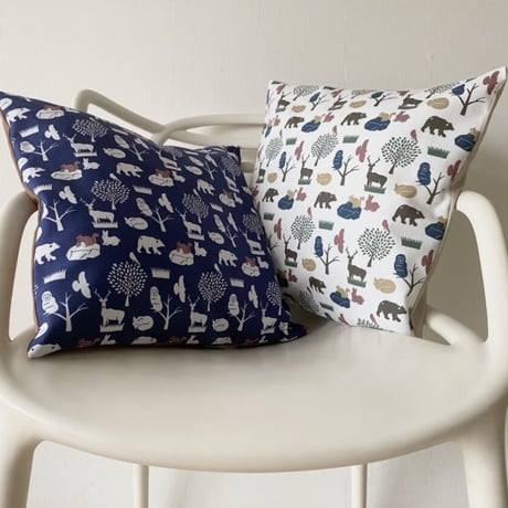【シングル】animal NAVY コットンファブリック