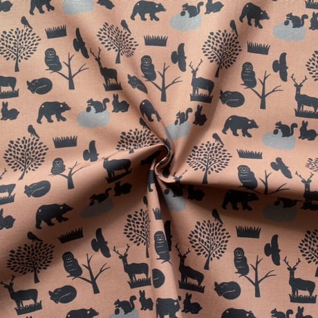 【シングル】animal PINK コットンファブリック