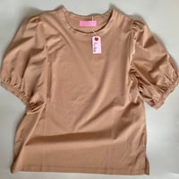フーコ パフスリーブT_キャメル
