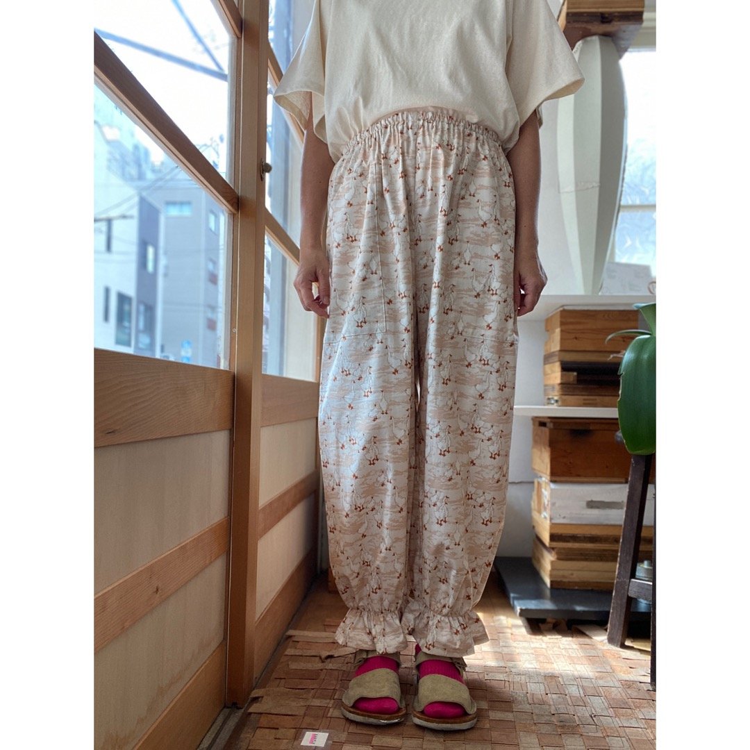 フーコ　内田ミシン　fu-ko 蔵前　ドロワーズ　サーモンピンク フーコ 内田ミシン fu-ko 蔵前 ドロワーズ サーモンピンク