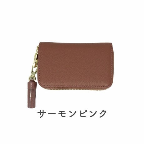 スマートキー対応　トップレザー 　タッセル付き　カラーキーケース 　 リング 6連　 LIZDAYS