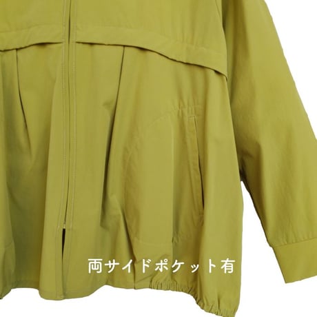 フード付き　切替　フレア　マウンテンパーカー　カジュアル　M~Lサイズ　【マスタード】　春秋