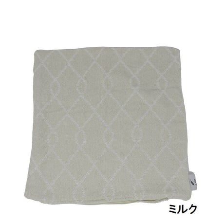 厚手　おしゃれ　ツイスト柄　クッションカバー　43cm×43cm　ミルク