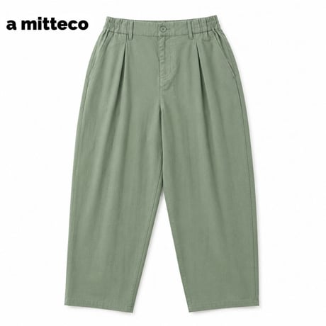 馴染みやすい　ベーシック　ストレッチ　ストレート　パンツ　【カーキ】　M~Lサイズ