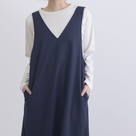 USAコットン100％　ベーシック　クルーネック　長袖　Tシャツ　Mサイズ　【アイボリー】