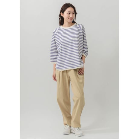 馴染みやすい　ベーシック　ストレッチ　ストレート　パンツ　【ベージュ】　M~Lサイズ