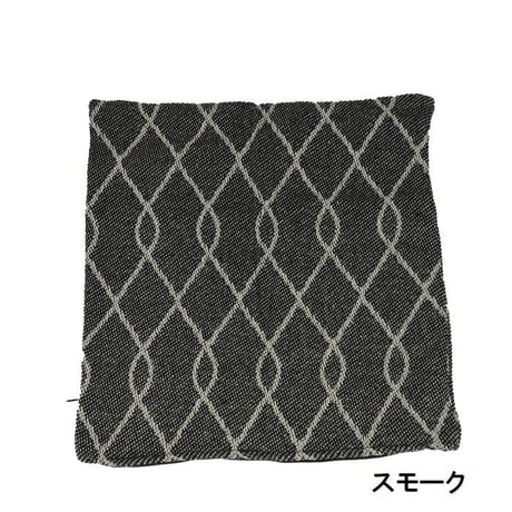 厚手　おしゃれ　ツイスト柄　クッションカバー　43cm×43cm　ミルク